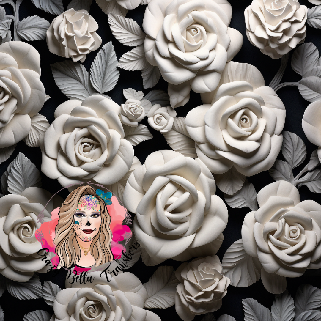 Black and white roses Tumbler Wrap