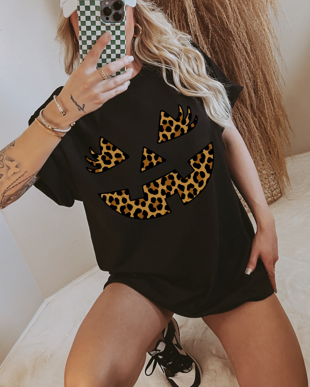 Cheetah pumpkin face