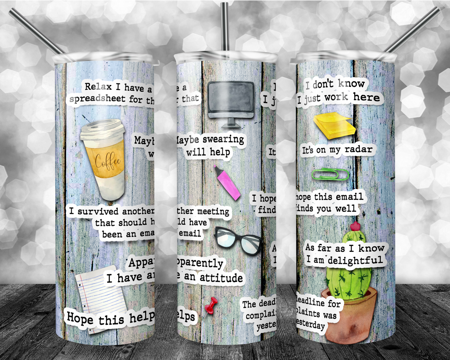 Sassy Office Tumbler Wrap