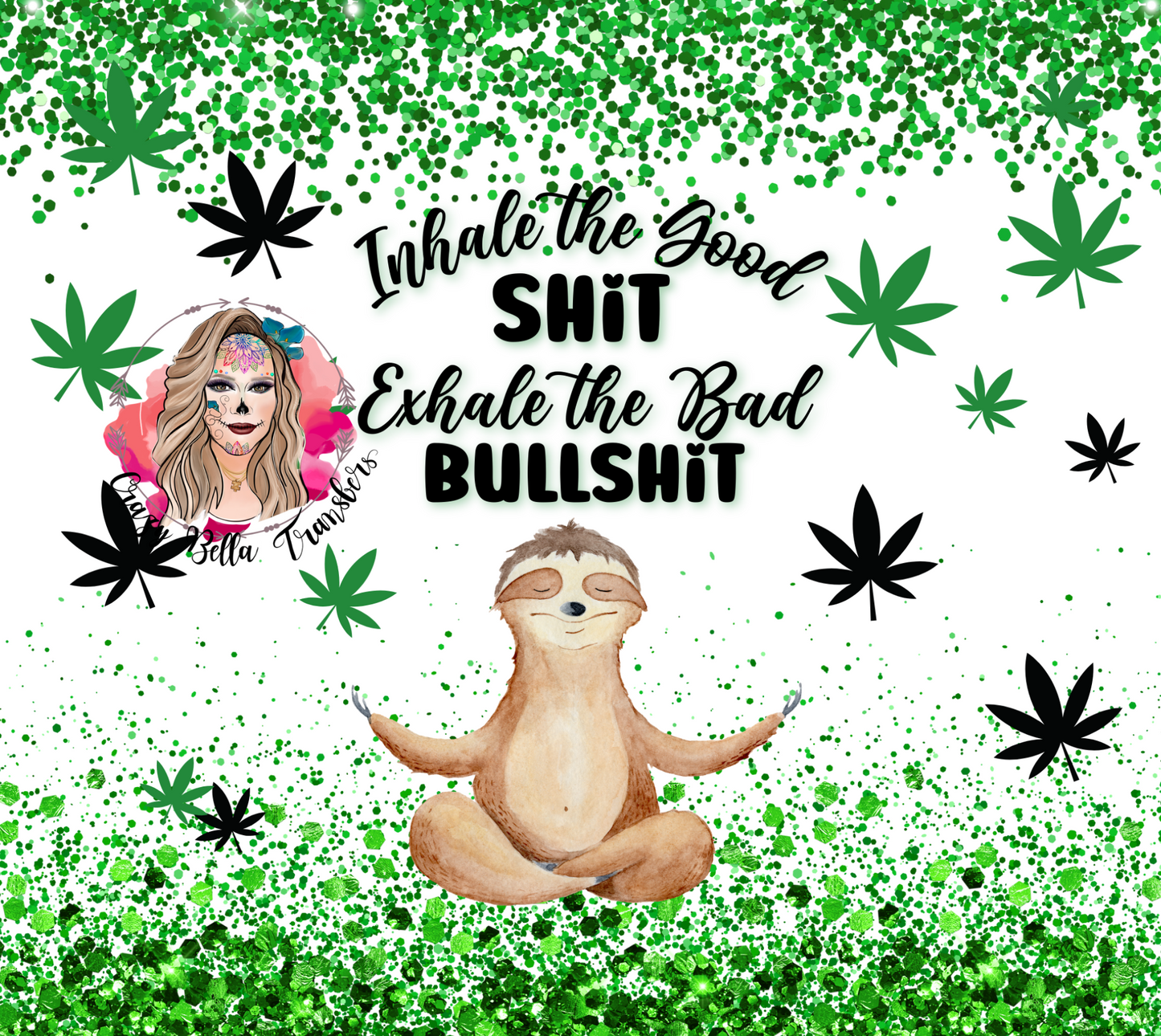 Green Sloth Tumbler Wrap