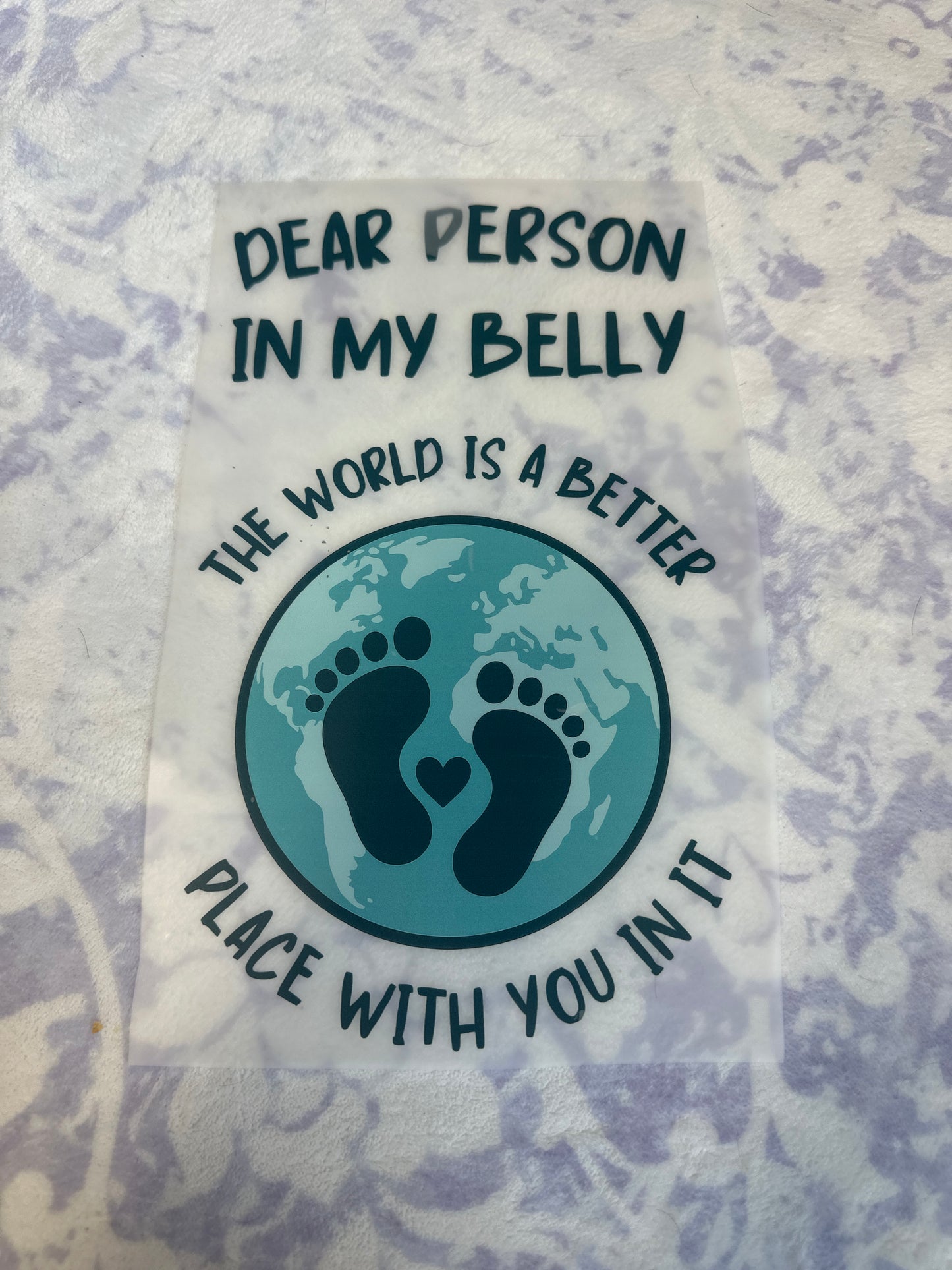 Dear person in my belly