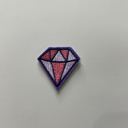 Pink and purple diamond- hat patch