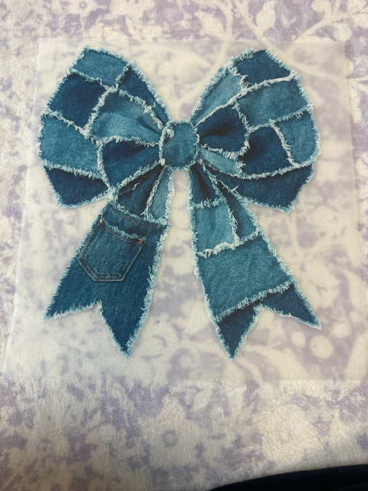 Denim bow