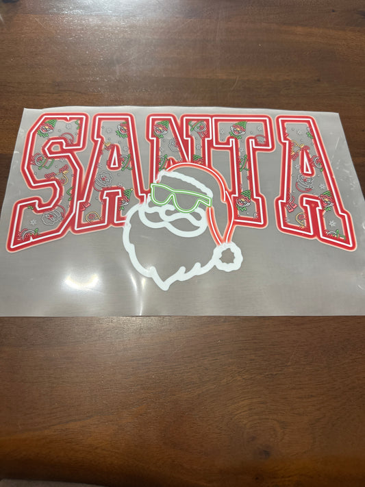 Neon light Santa