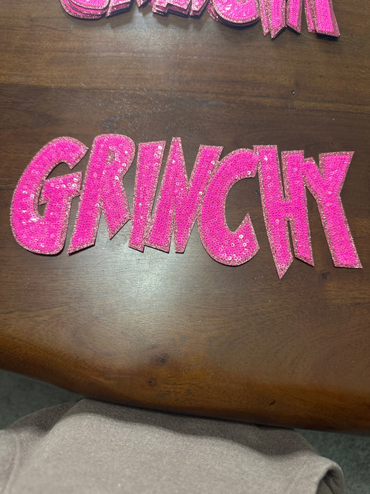 Pink grinchy patch