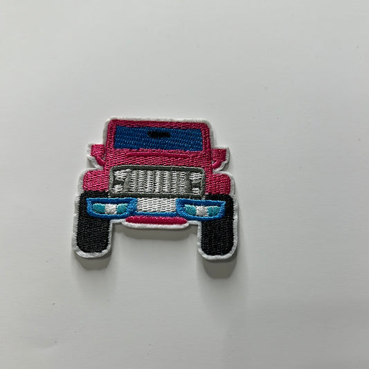 Pink and blue jeep - hat patch