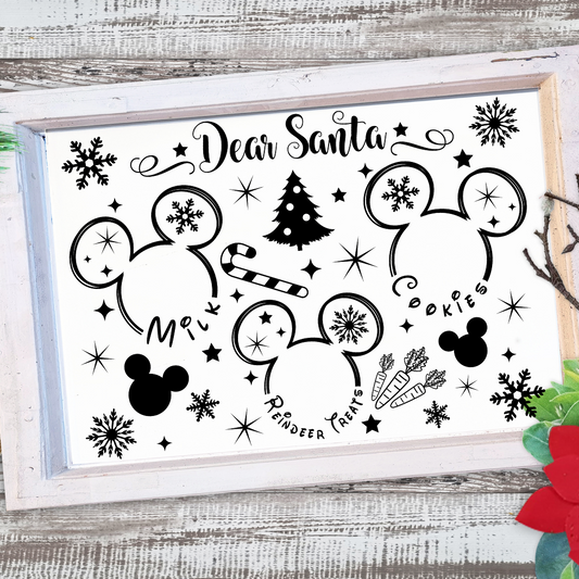Dear Santa placemat - mouse ears