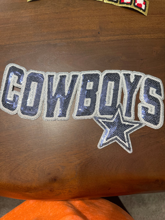 Sequins cowboys patch