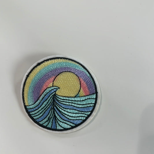 Sunset wave - hat patch
