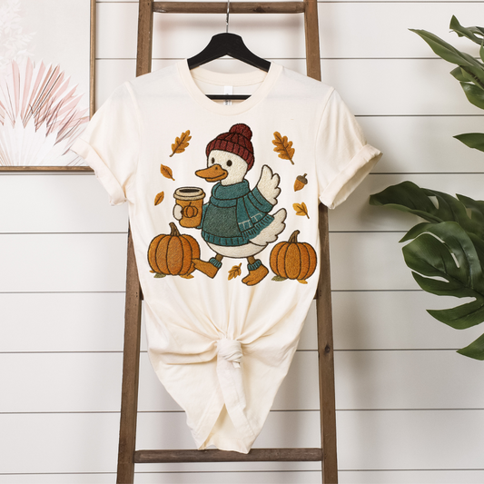 Fall duck (faux stitched)
