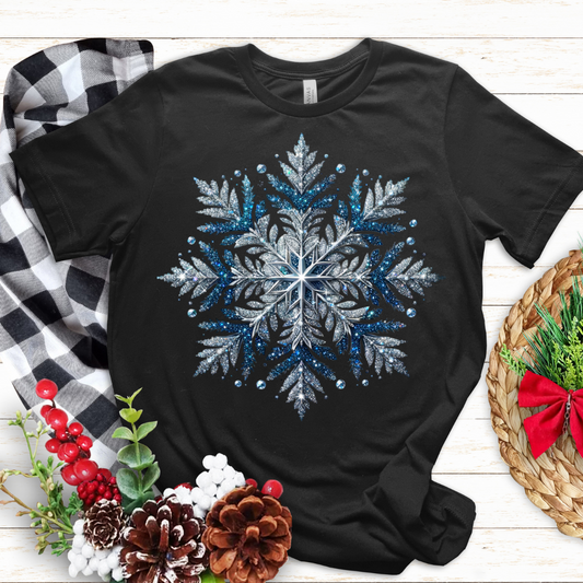 Faux glitter snowflake