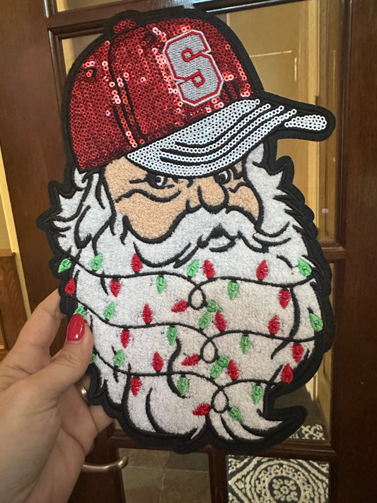 Baseball Hat Santa - Patch