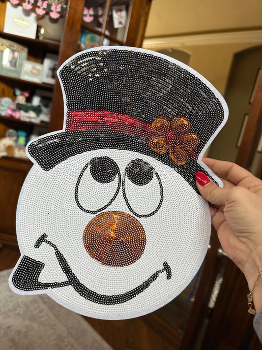 Sequins snowman - patch