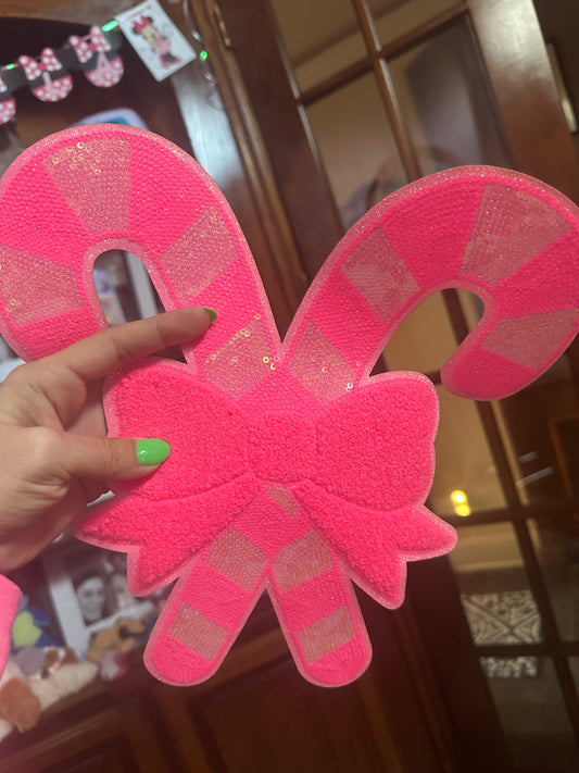 Pink candy cane - patch