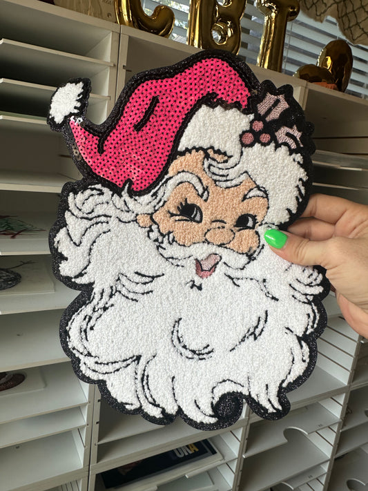 Pink hat Santa - patch