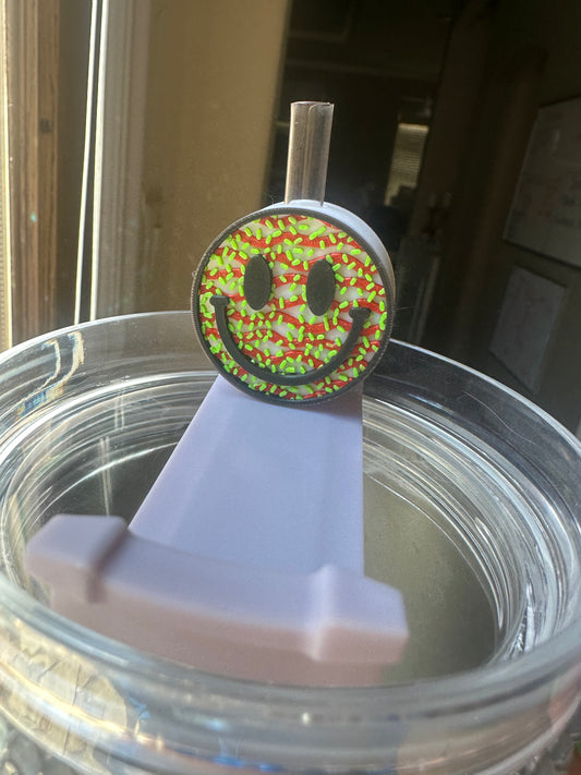 Tree cake smiley - straw topper