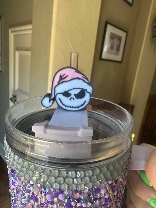 Jack pink Santa hat - straw topper