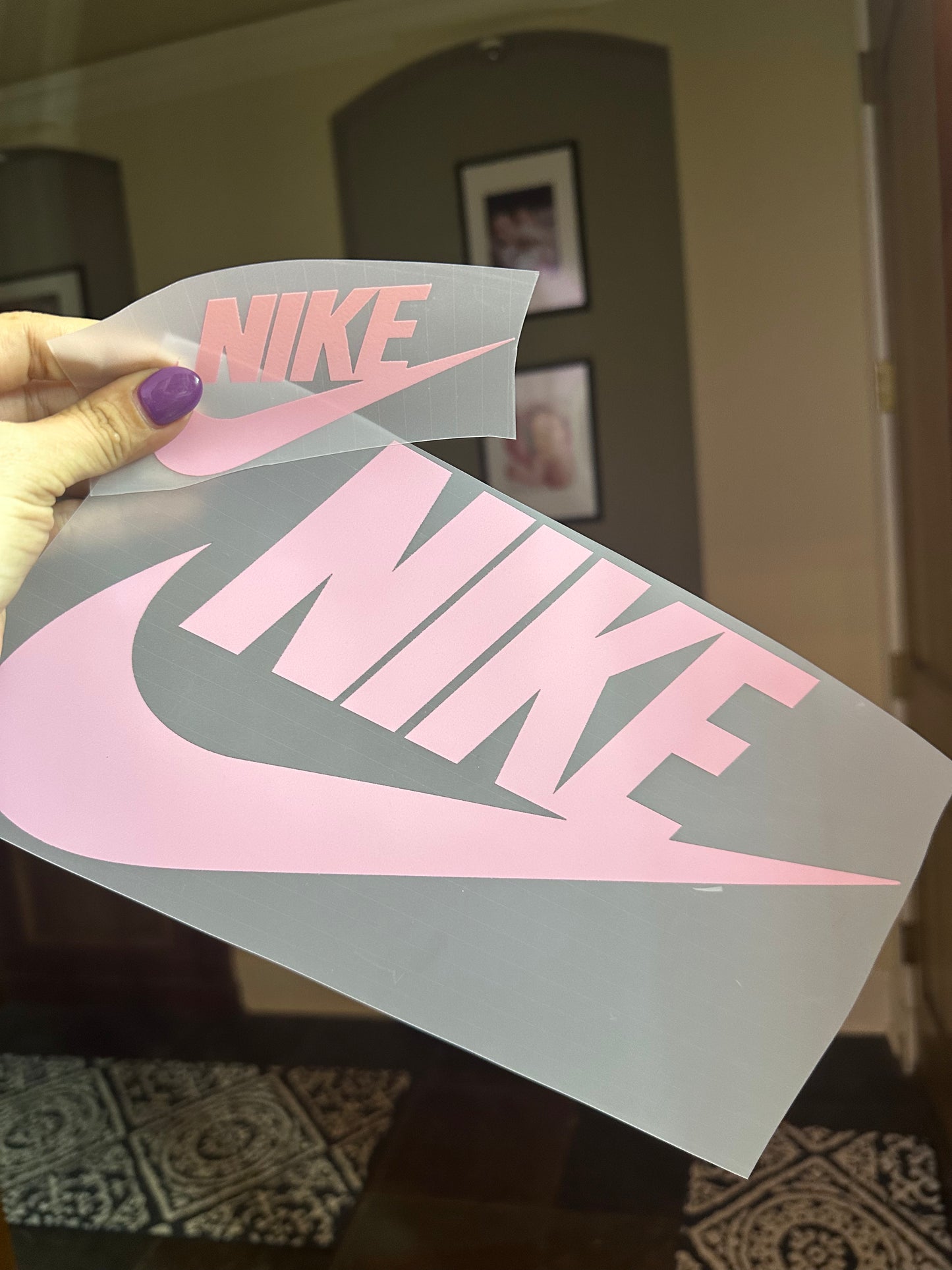 Light pink check - set