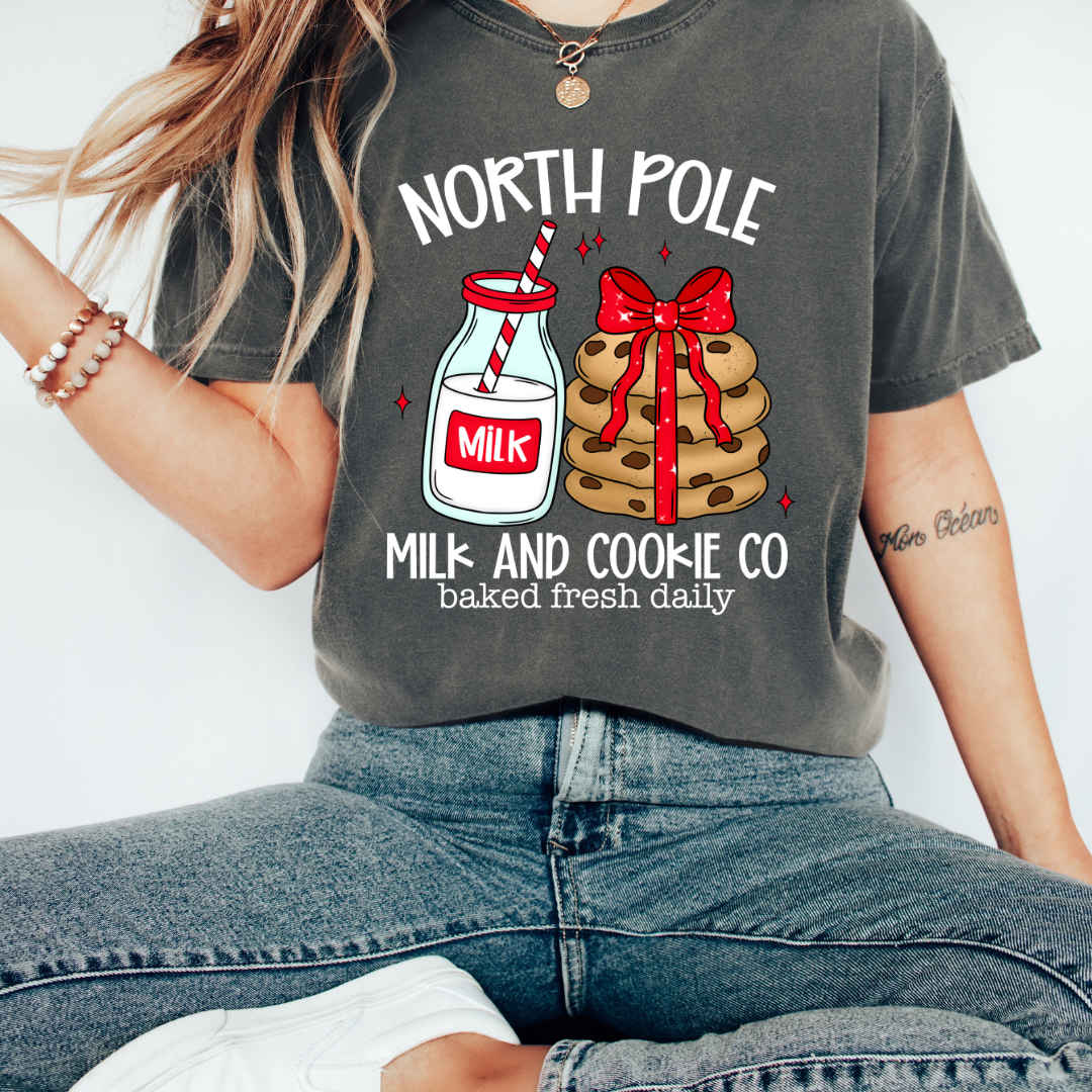 North Pole milk and cookies