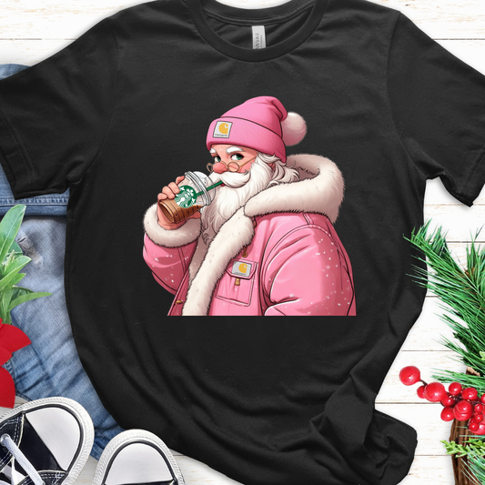 Pink jacket Santa